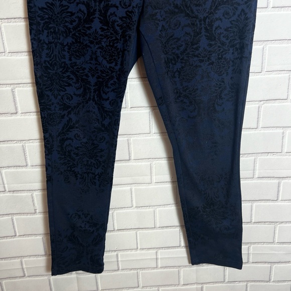 ROZ&ALI women blue printed leggings /size LP - Picture 5 of 6